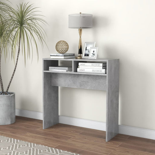 Console Table Concrete 78x30x80 cm Engineered Wood , Furniture -> Tables -> Accent Tables -> End Tables , Accent Tables -,Durable,eligant,End Tables,Furniture -,Home & Garden -,Modern Design,new-305021,Outdoor Furniture -,Tables -