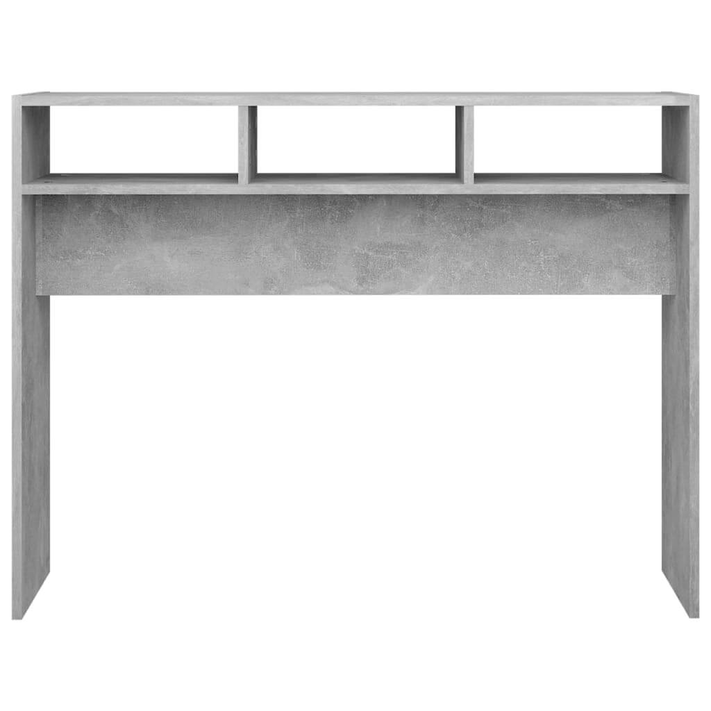 Console Table Concrete Grey 105x30x80 cm Engineered Wood