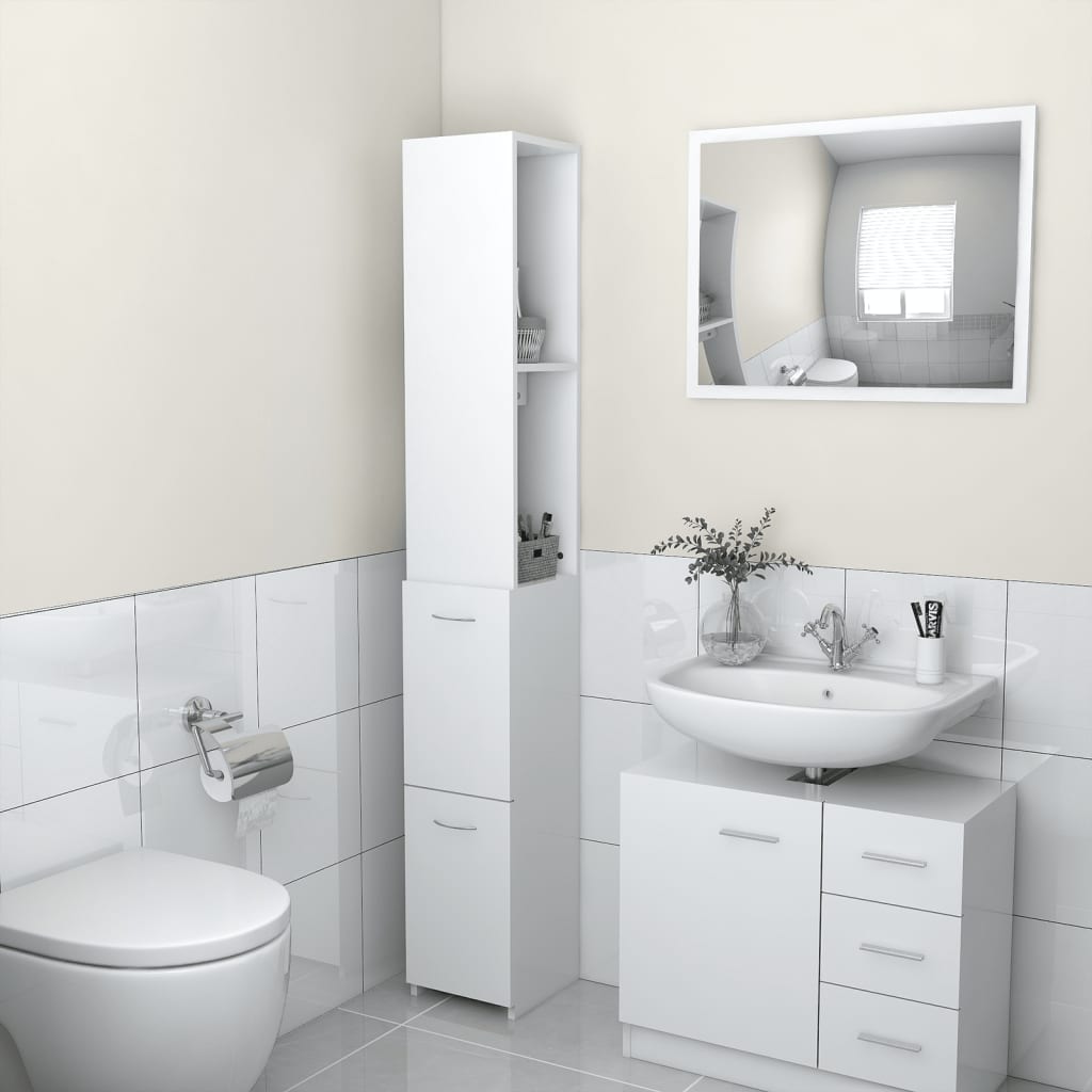 Bathroom Cabinet 25x26.5x170 cm Engineered Wood , Furniture -> Furniture Sets -> Bathroom Furniture Sets , Bathroom Furniture Sets,Durable,eligant,Furniture -,Furniture Sets -,Home & Garden -,Modern Design,new-305021