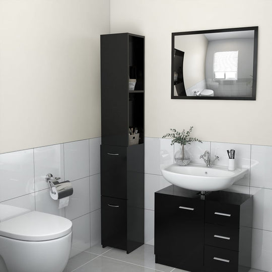 Bathroom Cabinet 25x26.5x170 cm Engineered Wood , Furniture -> Furniture Sets -> Bathroom Furniture Sets , Bathroom Furniture Sets,Durable,eligant,Furniture -,Furniture Sets -,Home & Garden -,Modern Design,new-305021