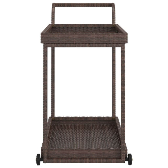 Bar Cart  100x45x83 cm Poly Rattan