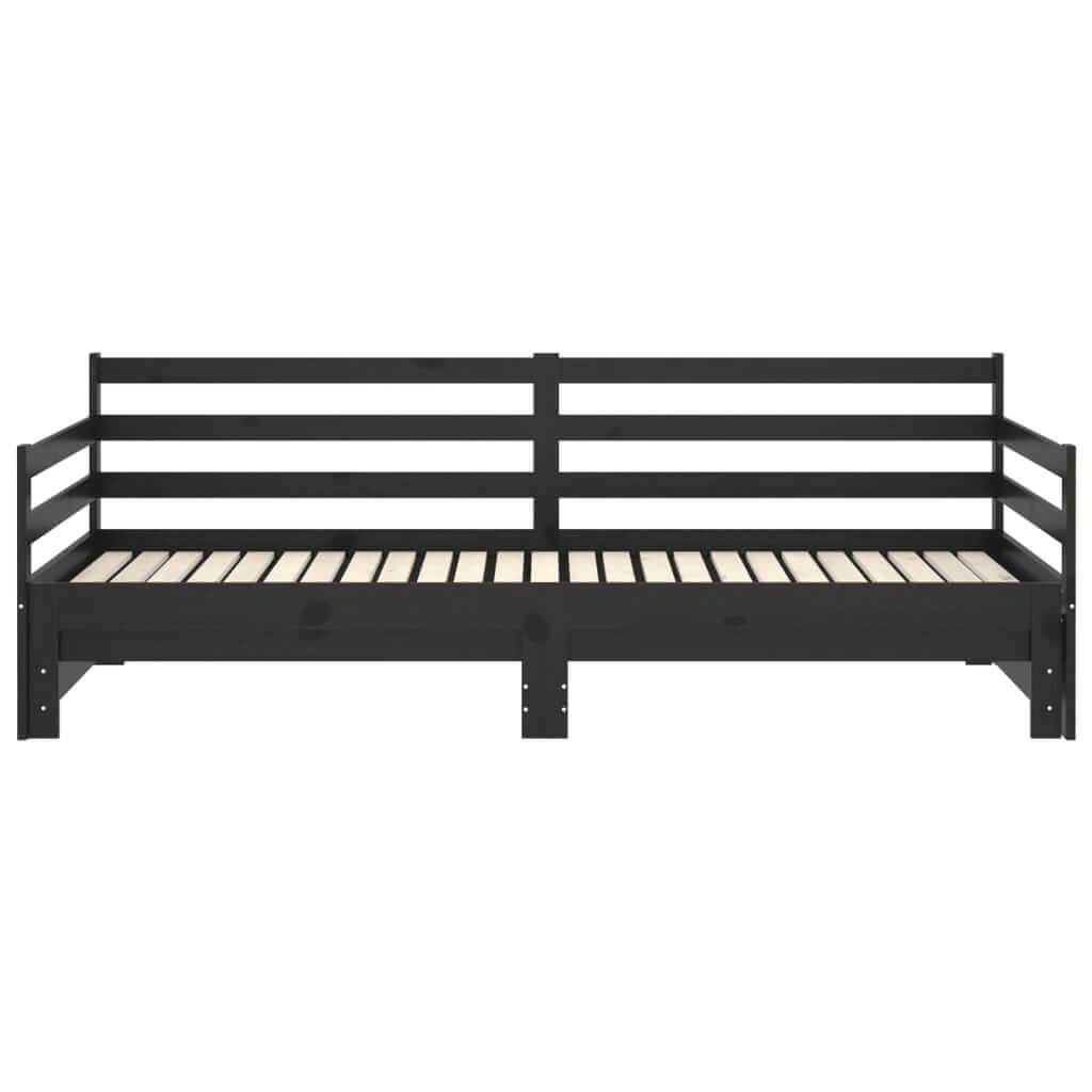 Pull-out Day Bed without Mattress Black 2x(90x200)cm