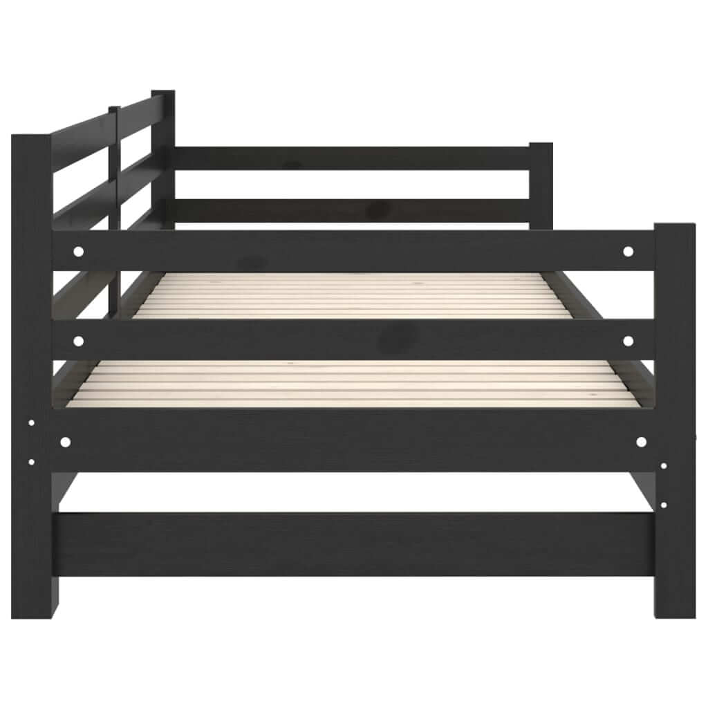 Pull-out Day Bed without Mattress Black 2x(90x200)cm