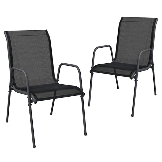 Garden Chairs 2 pcs Steel and Textilene