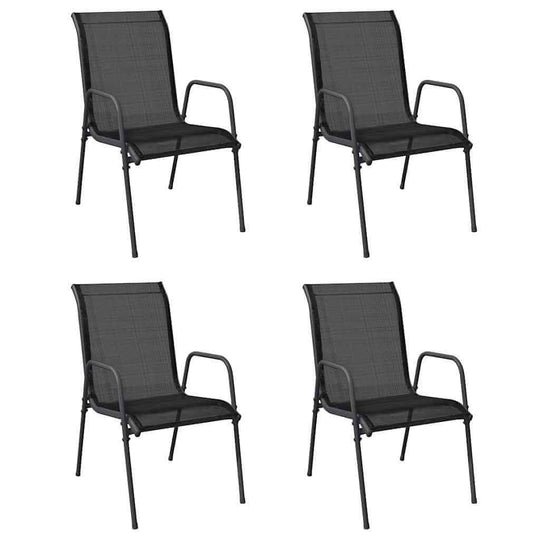 Garden Chairs 4 pcs Steel and Textilene