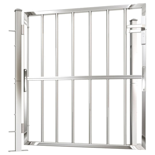 Stainless steel garden gate 100x100 cm, durable and rust-resistant, perfect for outdoor living spaces and patio furniture.