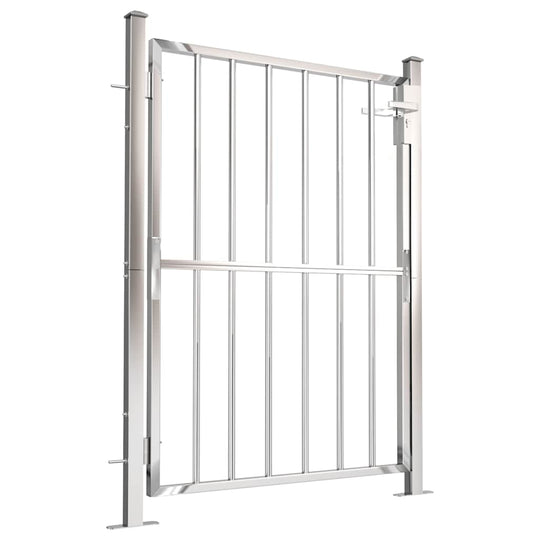 Garden Gate 100x120 cm Stainless Steel - durable, rust-resistant outdoor gate with easy-to-install hinges for garden security.