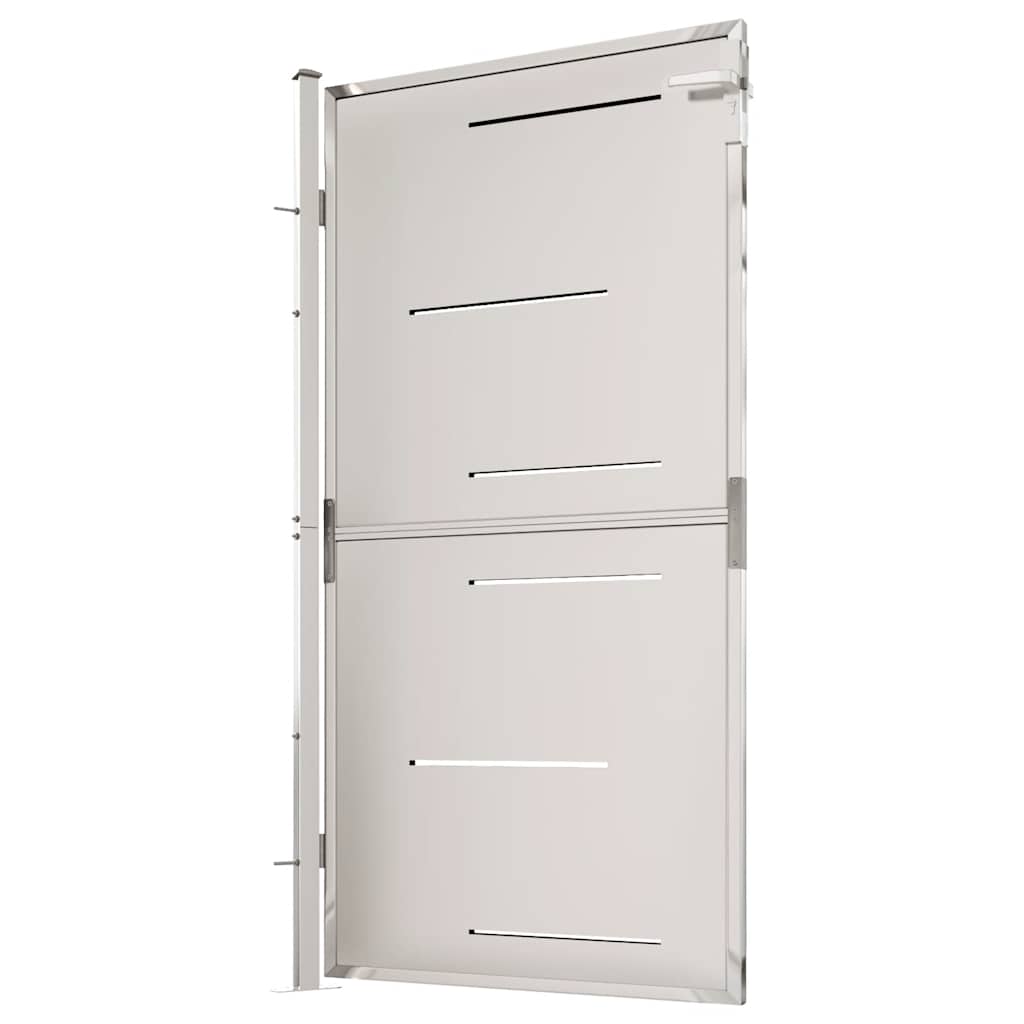 Garden Gate 100x175 cm Stainless Steel with sturdy hinges for easy installation, ideal for garden security and outdoor use.