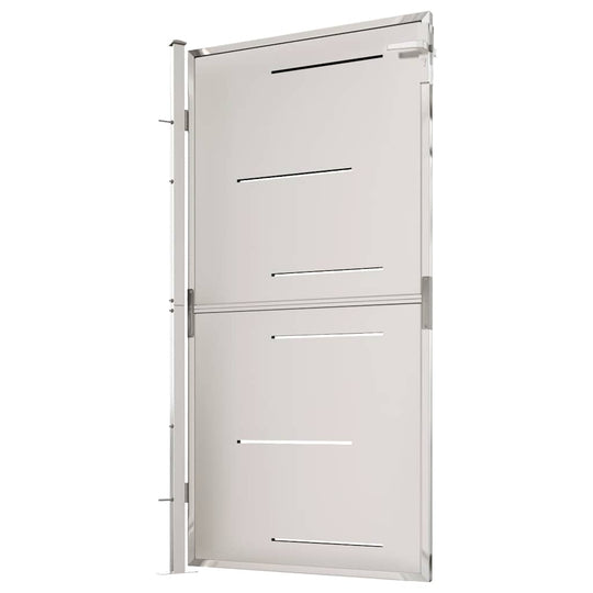 Garden Gate 100x175 cm Stainless Steel with sturdy hinges for easy installation, ideal for garden security and outdoor use.