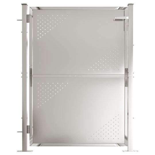 Garden Gate 100x120 cm Stainless Steel with contemporary design, durable construction, and rust-resistant finish for garden security.