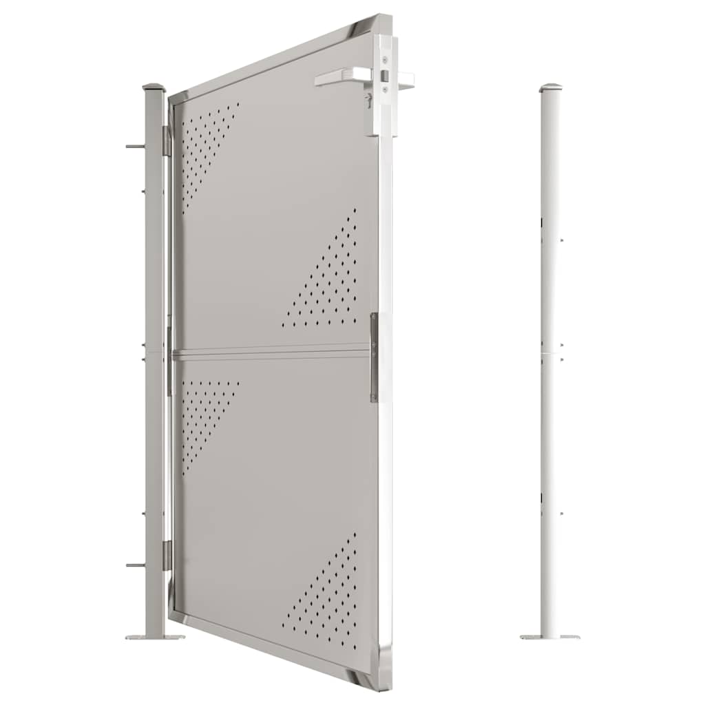 Garden Gate 100x120 cm Stainless Steel with hinges, suitable for garden, patio, terrace security; durable, rust and corrosion-resistant.