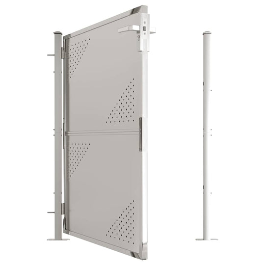 Garden Gate 100x120 cm Stainless Steel with hinges, suitable for garden, patio, terrace security; durable, rust and corrosion-resistant.