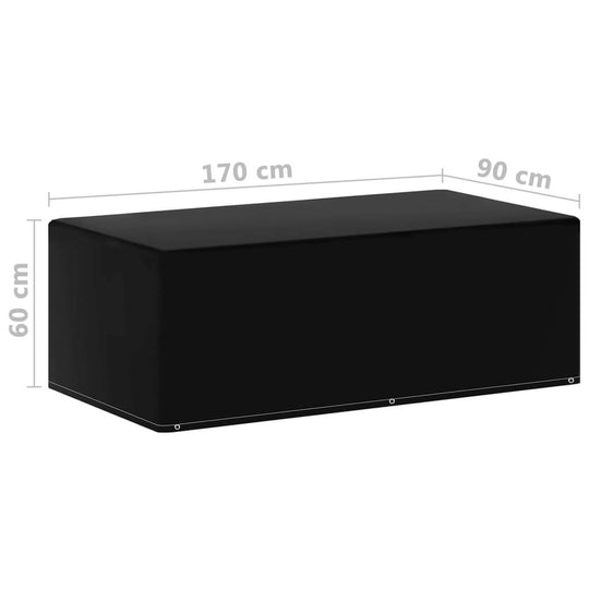 Garden Furniture Covers pcs 6 Eyelets for Gas BBQs 170x90x60 cm, waterproof and UV-resistant black cover for outdoor protection.