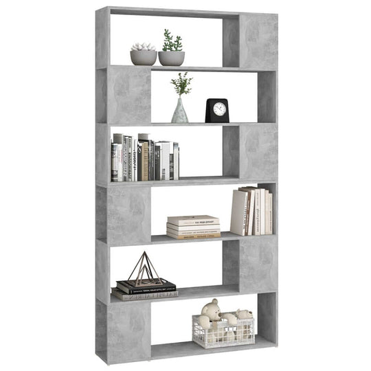 room partition Book Cabinet Room Divider Concrete 100x24x188 cm