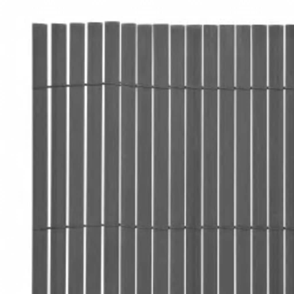 Double-Sided Garden Fence 90x400 cm, decorative PVC barrier for flower beds or gardens, weather-resistant fencing solution.