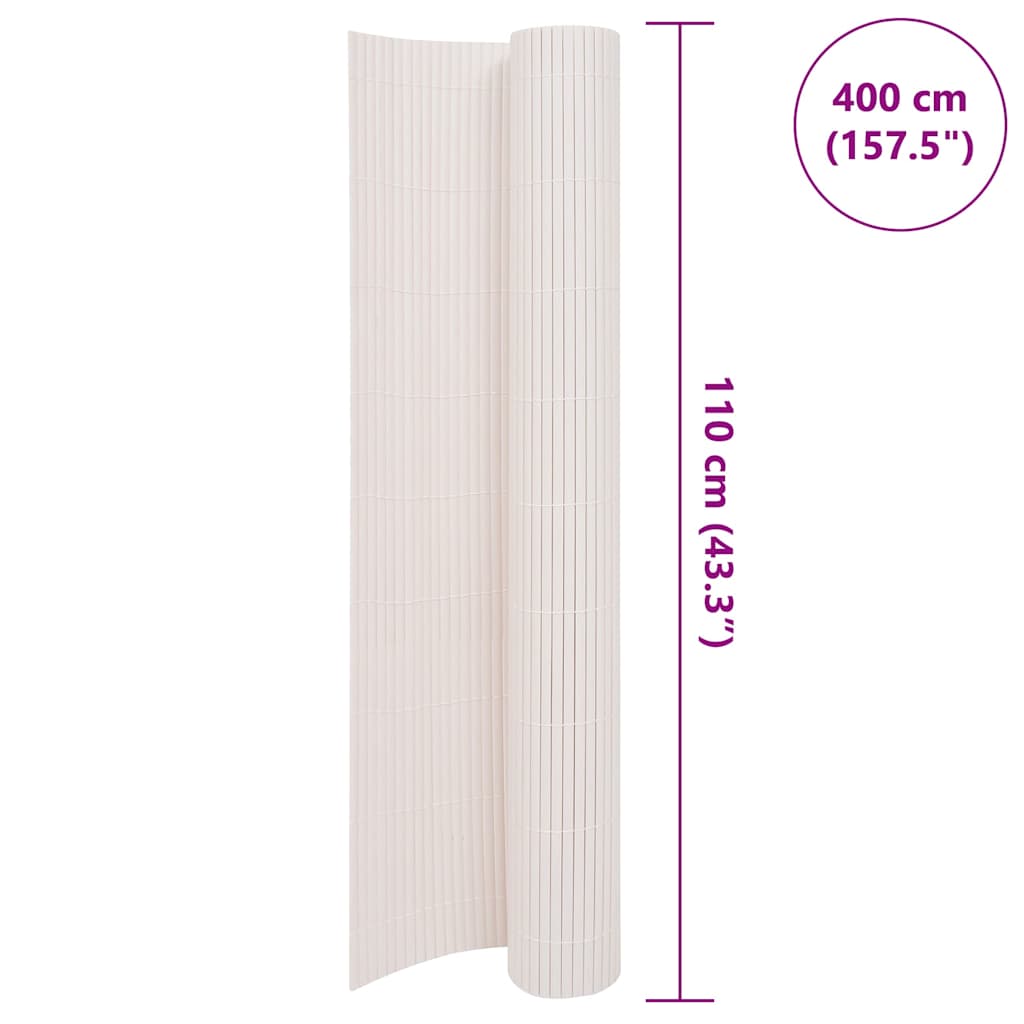 Double-Sided Garden Fence 110x400 cm