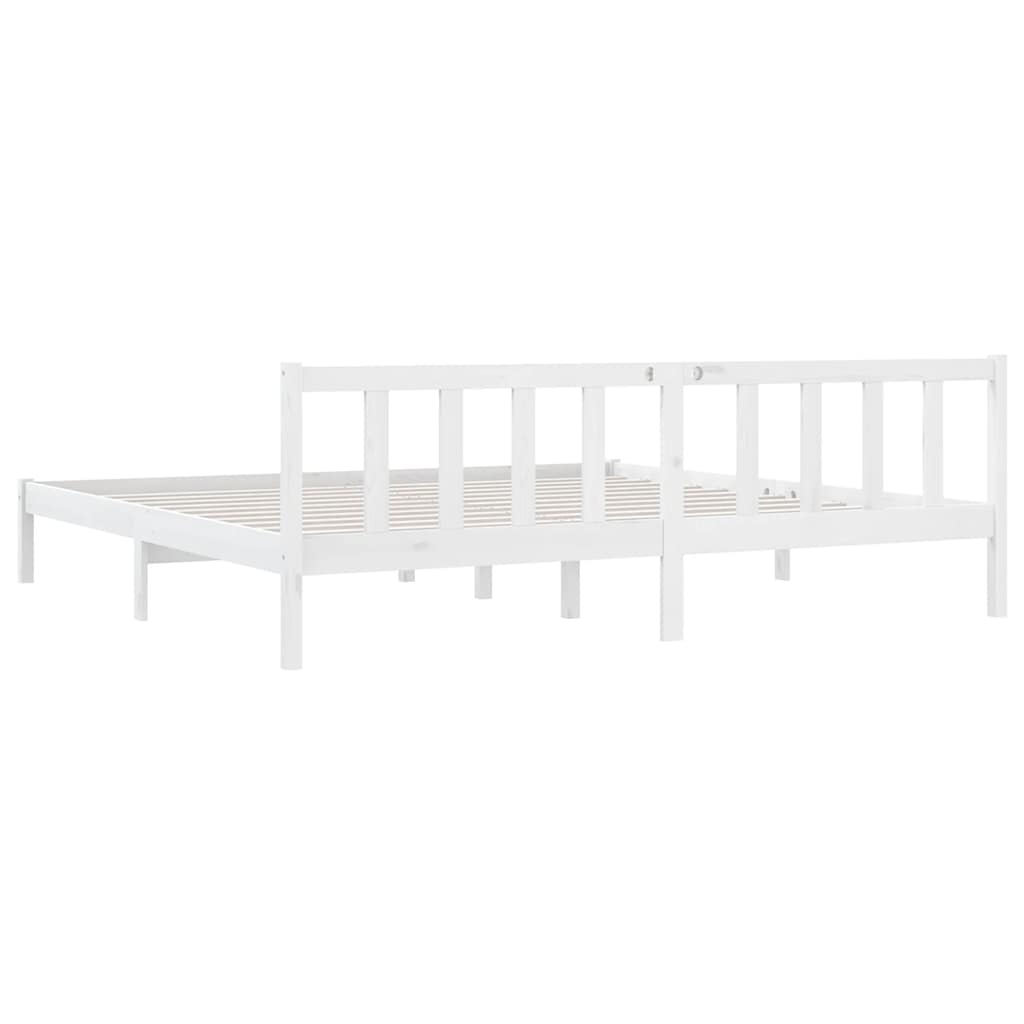 810103  Bed Frame without Mattress  Solid Wood 200x200 cm in modern design, sturdy pinewood construction, ideal for a great sleeping experience.