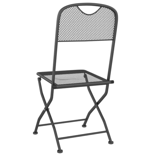 Folding Garden Chairs 4 pcs Expanded Metal Mesh