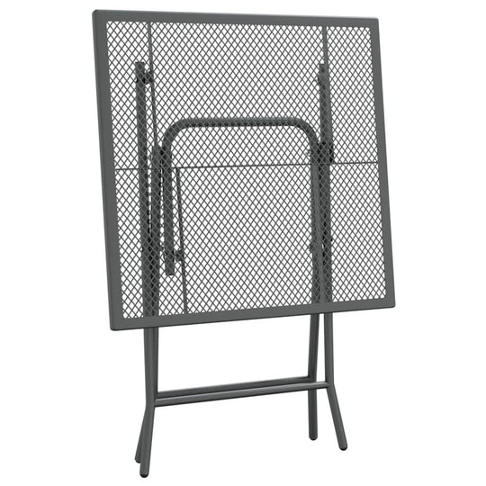 Garden Table 60x60x72 cm Expanded Metal Mesh Anthracite