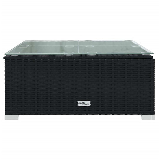 3 Piece Garden Lounge Set with Cushions  Poly Rattan