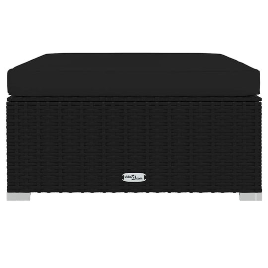 4 Piece Garden Lounge Set with Cushions  Poly Rattan