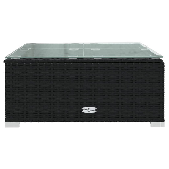 Garden Lounge 4 Piece Set with Cushions  Poly Rattan