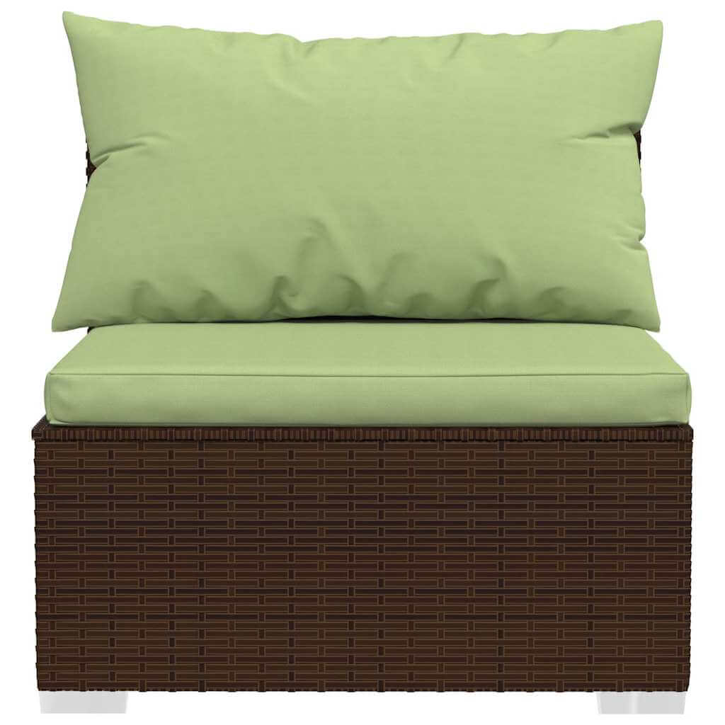  Garden Lounge Set 4 Piece with Cushions  Poly Rattan
