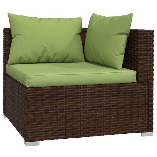  Garden Lounge Set 4 Piece with Cushions  Poly Rattan