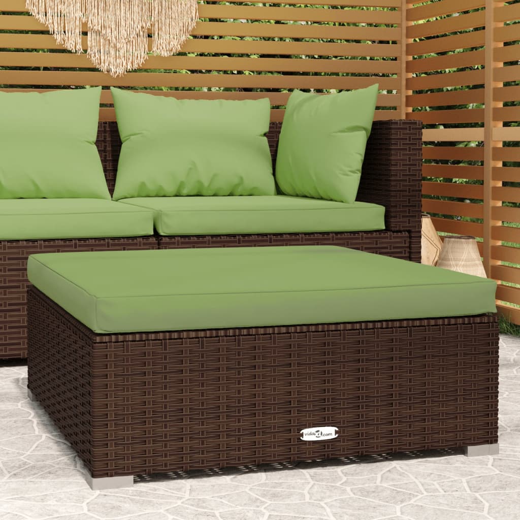 Garden Footrest with Cushion 70x70x30 cm Poly Rattan , Furniture -> Outdoor Furniture -> Outdoor Seating -> Outdoor Sectional Sofa Units , Durable,eligant,Furniture -,Home & Garden -,Modern Design,new-305021,Outdoor Furniture -,Outdoor Seating -,Outdoor S