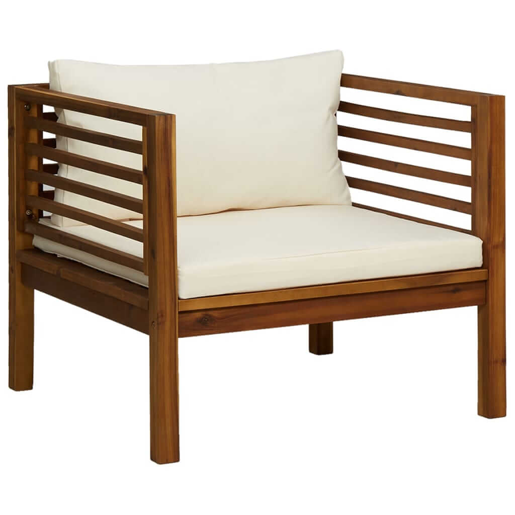 6 Piece Garden Lounge Set with  Cushion Solid Acacia Wood