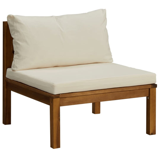 Acacia wood garden sofa chair with cushion for outdoor seating, perfect for patio or balcony, versatile home and garden furniture.