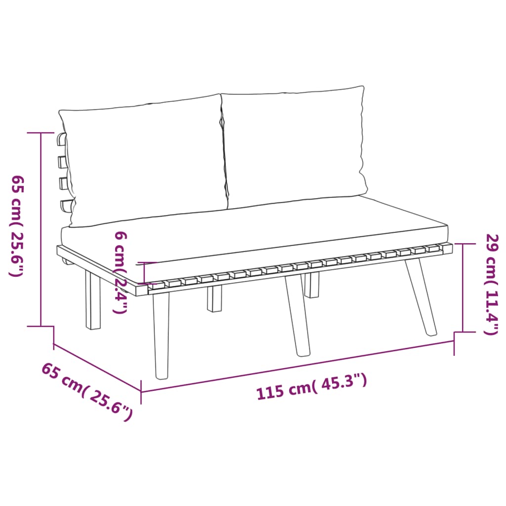 5 Piece Garden Lounge Set with Cushions Solid Acacia Wood , Outdoor Furniture Sets , Durable,eligant,Furniture -,Home & Garden -,Modern Design,new-305021,Outdoor Furniture -,Outdoor Furniture Sets,Wooden Furniture