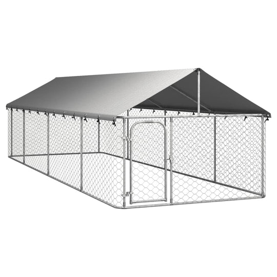 Outdoor Dog Kennel with Roof 600x200x150 cm , Kennel , Animals & Pet Supplies -,Dog Kennels & Runs,Home & Garden -,new-305021,Pet Supplies -