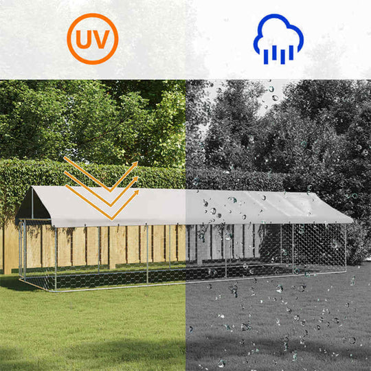 VidaXL Outdoor Dog Kennel with Roof 600x200x150 cm