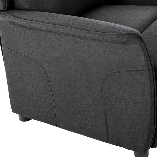 Recliner Chair Dark   Polyester in Dubai back view showcasing sleek design and soft upholstery