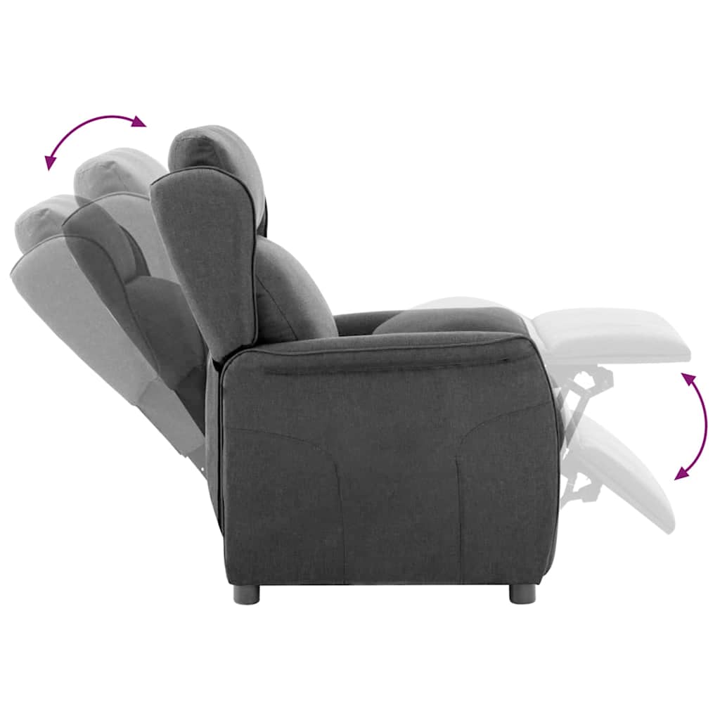 Recliner Chair Dark   Polyester in Dubai showing reclining features and modern design.