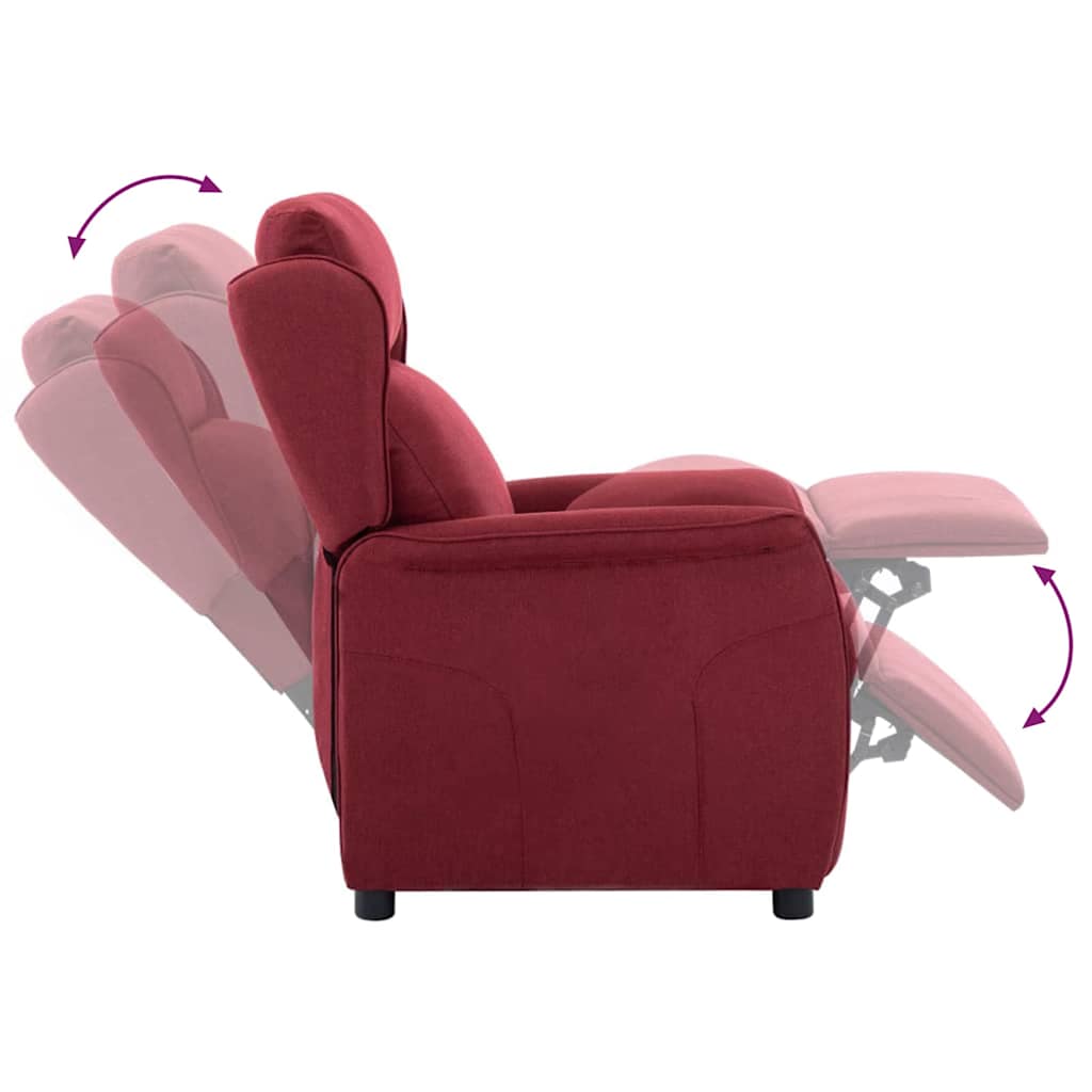 Recliner Chair Wine   Polyester