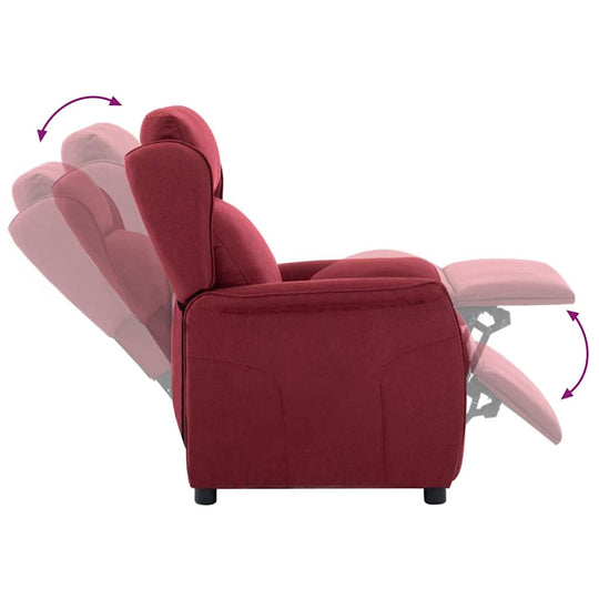 Recliner Chair Wine   Polyester