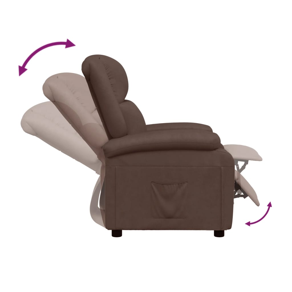 Recliner Chair Faux Leather , Furniture -> Chairs -> Arm Chairs, Recliners & Sleeper Chairs , adjustable,Arm Chairs,brown,Chairs -,Comfortable,dark fabric,eligant,fabric,Furniture -,Home & Garden -,indoor,Interior Design,luxurious,Modern Design,new-305021