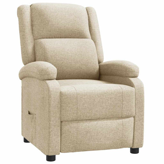 Fabric Recliner Chair Cream – Comfortable Seating UAE in a cozy fabric design with recline options.