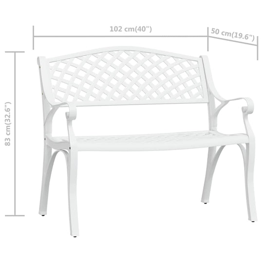 Garden Bench 102 cm Cast Aluminium , Furniture -> Outdoor Furniture -> Outdoor Seating -> Outdoor Benches , Durable,eligant,Furniture -,Home & Garden -,Modern Design,new-305021,Outdoor Benches,Outdoor Furniture -,Outdoor Seating -