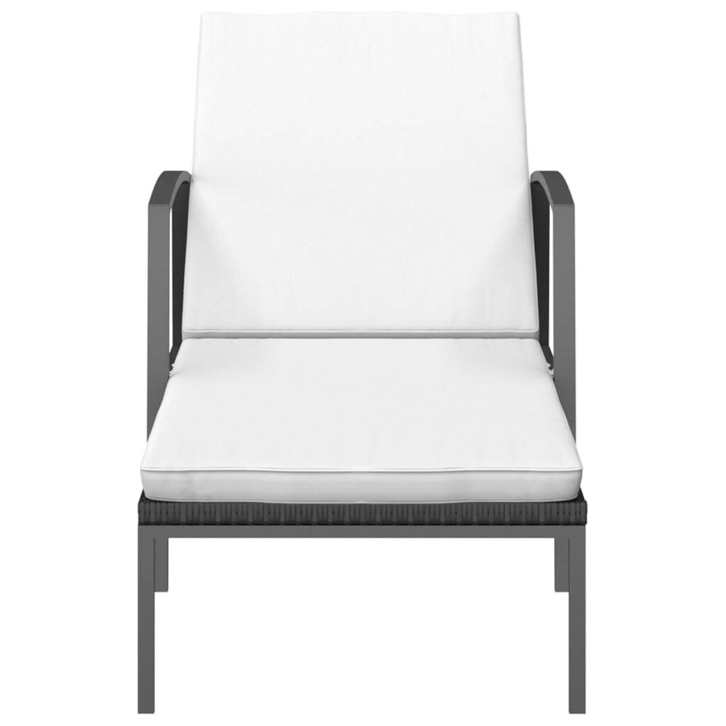 Sun Loungers 2 pcs with Table Poly Rattan