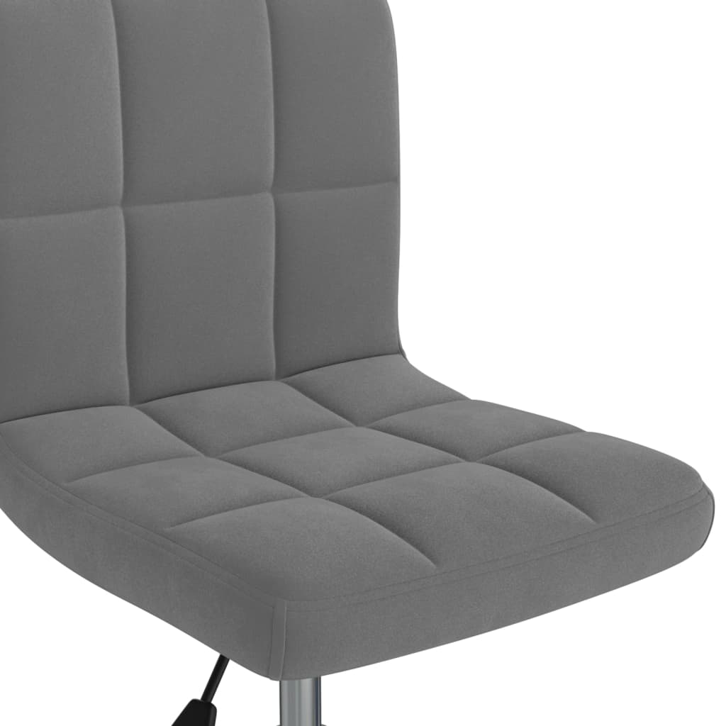 Swivel Dining Chair Dark Grey Velvet