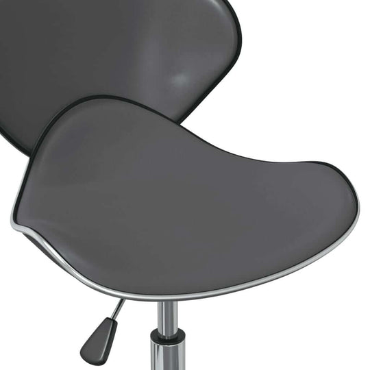 Swivel Dining Chairs 4 pcs Grey Faux Leather