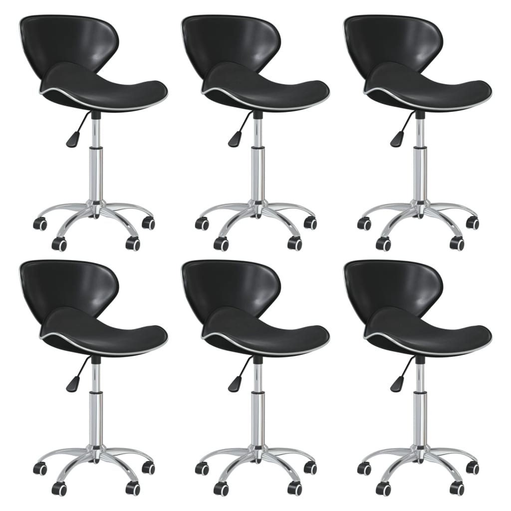 Swivel Dining Chairs 6 pcs Faux Leather , Furniture -> Chairs -> Kitchen & Dining Room Chairs , adjustable,black,Chairs -,cream,Durable,Furniture -,gray,Kitchen & Dining -,Kitchen & Dining Room Chairs,Leather,new-305021,set of 6,steel,stools,Stylish,Swive