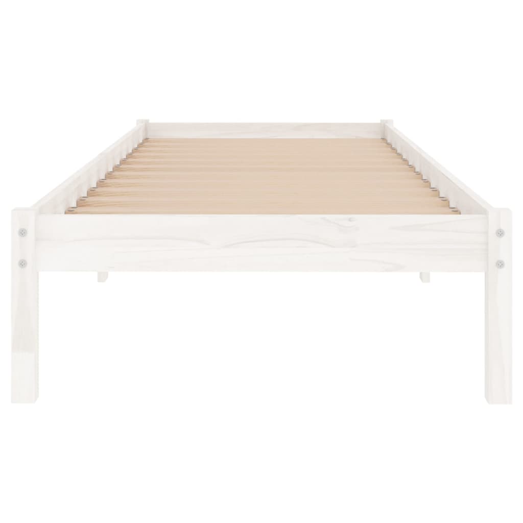 Bed Frame Solid Wood Pine 90x200 cm , Furniture -> Beds & Accessories -> Beds & Bed Frames , Beds & Accessories -,Beds & Bed Frames,Durable,Furniture -,Home & Garden -,Modern Design,new-305021