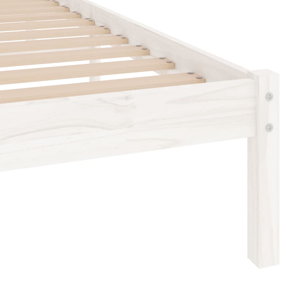 Bed Frame Solid Wood Pine 90x200 cm , Furniture -> Beds & Accessories -> Beds & Bed Frames , Beds & Accessories -,Beds & Bed Frames,Durable,Furniture -,Home & Garden -,Modern Design,new-305021