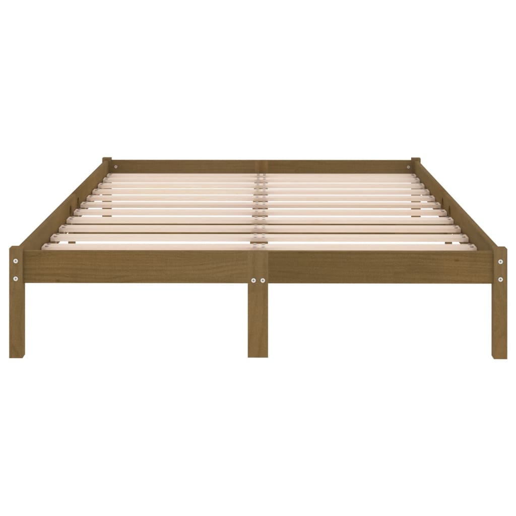 Bed Frame Honey Solid Wood Pine 140x200 cm , Furniture -> Beds & Accessories -> Beds & Bed Frames , Beds & Accessories -,Beds & Bed Frames,Durable,Furniture -,Home & Garden -,Modern Design,new-305021