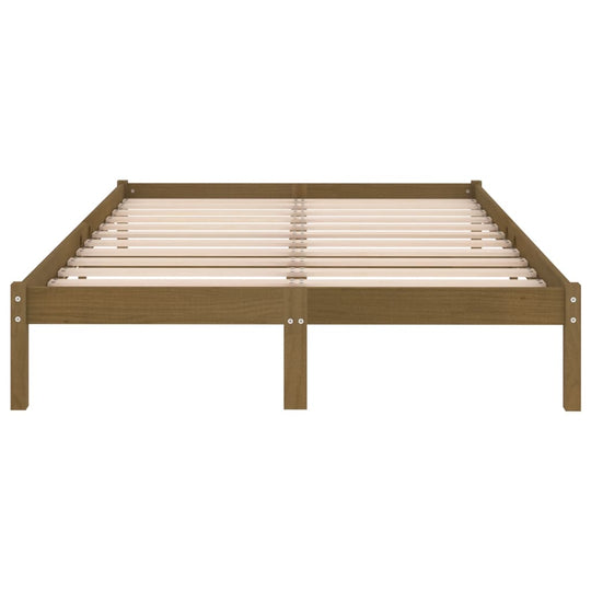 Bed Frame Honey Solid Wood Pine 140x200 cm , Furniture -> Beds & Accessories -> Beds & Bed Frames , Beds & Accessories -,Beds & Bed Frames,Durable,Furniture -,Home & Garden -,Modern Design,new-305021