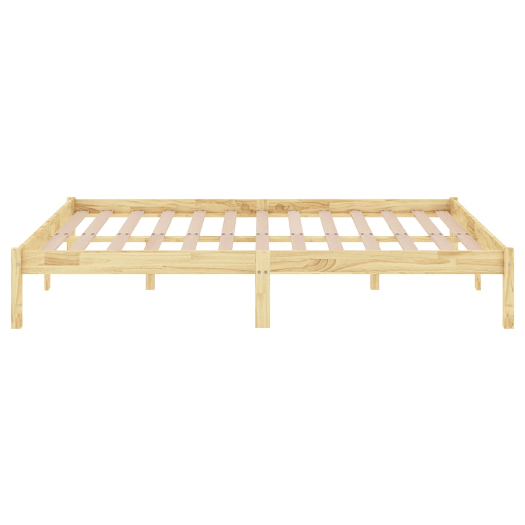 Bed Frame Solid Wood 150x200 cm King Size , Bed Frame , Bedroom Furniture,Beds & Accessories -,Beds & Bed Frames,Comfortable,Easy Installation,Furniture -,Home & Garden -,Modern Design,new-305021,Wooden Furniture